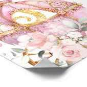 Koninklijke Prinses Roze Koets Welkom Bord Poster (Hoek)