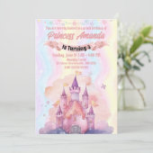 Koninklijke Prinses Verjaardag uitnodiging Meisje  (Staand voorkant)