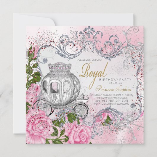 Koninklijke Prinses Verjaardagsfeest Kaart (Voorkant)