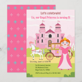 Koninklijke Prinses Verjaardagsfeestje voor Meisje Kaart