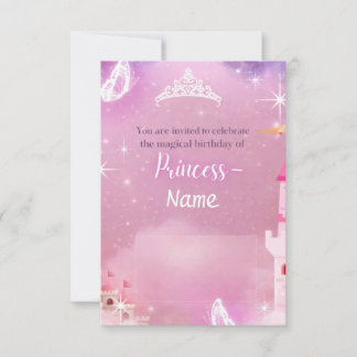 Koninklijke Prinses Verjaardagsuitnodigingen Kaart