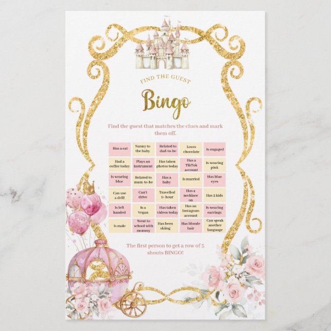 Koninklijke Prinses Vind De Gast Bingo Spellen (Voorkant)