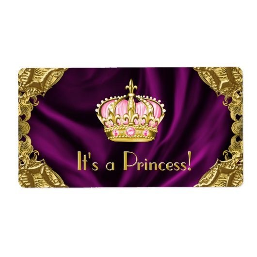 Koninklijke Prinses Waterfles Etiket (Voorkant)