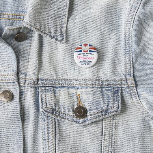 Koninklijke prinses William & Kate Baby Keepomwill Ronde Button 3,2 Cm (In situ)