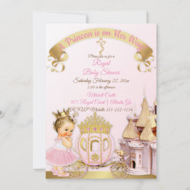 Koninklijke Prinsessen Kasteel Koets Roze Goud Mei Kaart