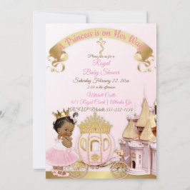 Koninklijke Prinsessen Kasteel Koets Roze Goud Mei Kaart