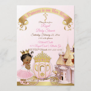 Koninklijke Prinsessen Kasteel Koets Roze Goud Mei Kaart