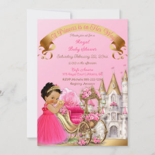 Koninklijke Prinsessen Kastel Koets Roze Goud Meis Kaart