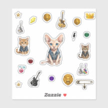 Koninklijke Punk-Kat Stickers