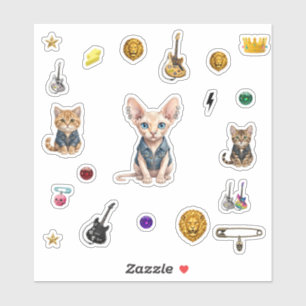 Koninklijke Punk-Kat Stickers