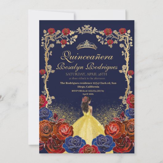 Koninklijke Quinceanera-schoonheid & en beste mari Kaart (Voorkant)