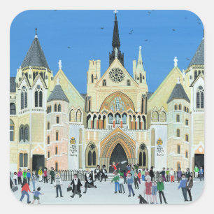 Koninklijke Rechtbanken van Justitie Londen 1994 Vierkante Sticker