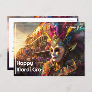 💜💛Koninklijke Regalia: Mardi Gras Extravaganza Briefkaart