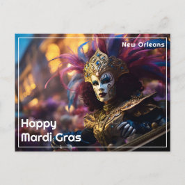 💜💛Koninklijke Regalia: Mardi Gras Extravaganza Briefkaart