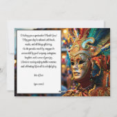 💜💛Koninklijke Regalia: Mardi Gras Extravaganza Feestdagenkaart (Achterkant)