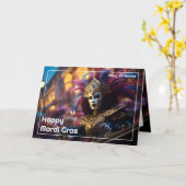 💜💛Koninklijke Regalia: Mardi Gras Extravaganza Kaart (Gele Bloem)