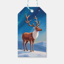 Koninklijke Rendieren | Prettig Kerstfeest Vrolijk Cadeaulabel