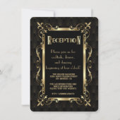 Koninklijke Roaring Twenties Goud Art Deco Ontvang Kaart (Voorkant)