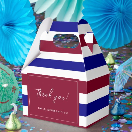 Koninklijke Rode en Blauwe Huwelijksthema Bedankdoosjes (Feest)