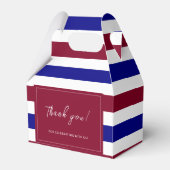 Koninklijke Rode en Blauwe Huwelijksthema Bedankdoosjes (Voorkant Zijde)