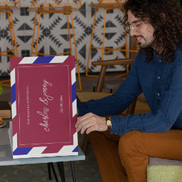 Koninklijke Rode en Blauwe Huwelijksthema Gastenboek