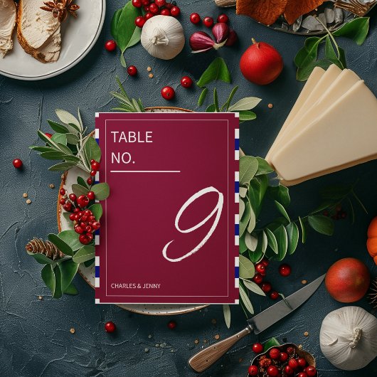 Koninklijke Rode en Blauwe Huwelijksthema Kaart