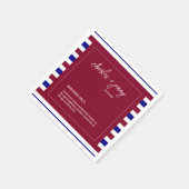 Koninklijke Rode en Blauwe Huwelijksthema Servet (Hoek)