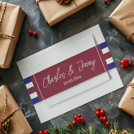 Koninklijke Rode en Blauwe Huwelijksthema Uitnodigingen Wikkel