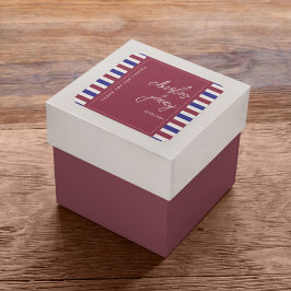 Koninklijke Rode en Blauwe Huwelijksthema Vierkante Sticker