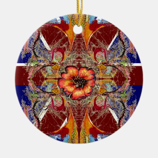 Koninklijke Rode fantasie Keramisch Ornament (Voorkant)