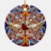 Koninklijke Rode fantasie Keramisch Ornament (Achterkant)