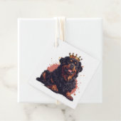 Koninklijke Rottweiler Hond Koningin Kroon Bedankjes Labels (In situ)