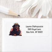 Koninklijke Rottweiler Hond Koningin Kroon Etiket (Insitu)