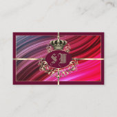 Koninklijke Roze Bourgondische Gouden Kroon met Mo Visitekaartje (Voorkant)