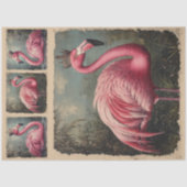 Koninklijke Roze Flamingo Decoupage Tissuepapier (Voorkant)
