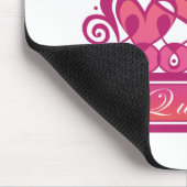 Koninklijke Roze koninginnen klijk met hart Muismat (Hoek)