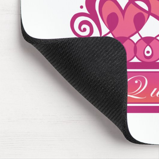 Koninklijke Roze koninginnen klijk met hart Muismat (Hoek)