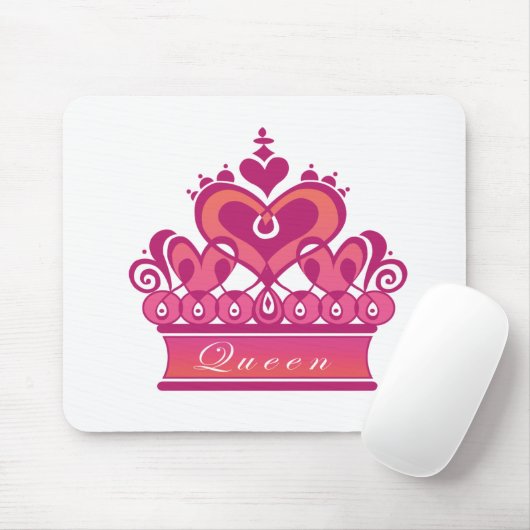 Koninklijke Roze koninginnen klijk met hart Muismat (Met muis)