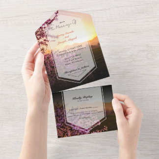 Koninklijke Roze Roos All In One Uitnodiging