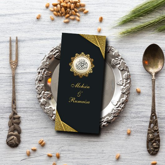 Koninklijke & Rustieke Gouden Elegante Luxe Islami Menu