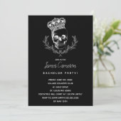 Koninklijke Schedel Bachelorfeest Kaart (Staand voorkant)