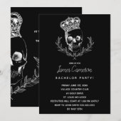 Koninklijke Schedel Bachelorfeest Kaart (Voorkant / Achterkant)