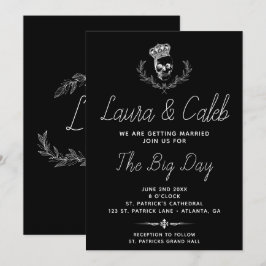 Koninklijke schedel bruiloft uitnodiging