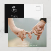 Koninklijke schedel dank bruiloft briefkaart (Voorkant / Achterkant)