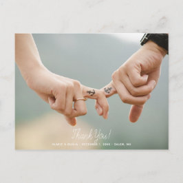 Koninklijke schedel dank bruiloft briefkaart