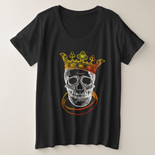 Koninklijke Schedel Kroon T-Shirt – Gotische Kunst