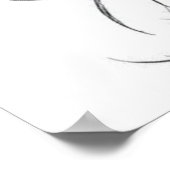 Koninklijke schoonheid: Peacock Charcoal Art Poster (Hoek)