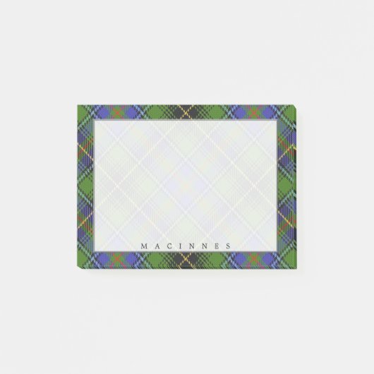 Koninklijke Schotse Clan MacInnes Tartan Post-it® Notes (Voorkant)