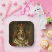 Koninklijke Sheltie Papieren Bordje (Feest)