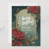 Koninklijke Smaragd Kerst Feestdagenkaart (Voorkant)